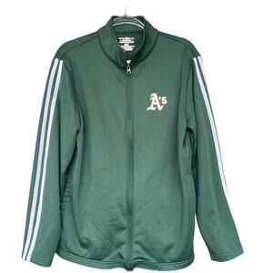 Oakland Athletics Jacket Mens‎ Medium Green MLB Baseball Full Zip Track Warm Up